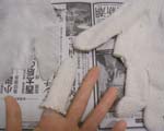 白い壁のキズ補修5(これで塗装します。)