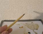 クロスのはがれ7(目地シールに色をつけます。)